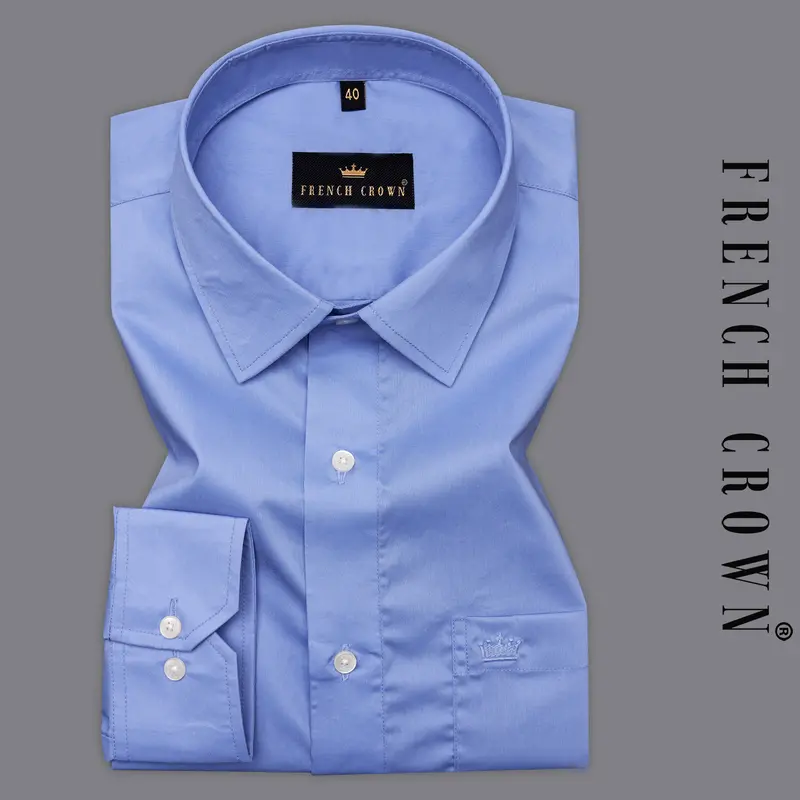 Tealish Blue Premium Cotton Shirt 7