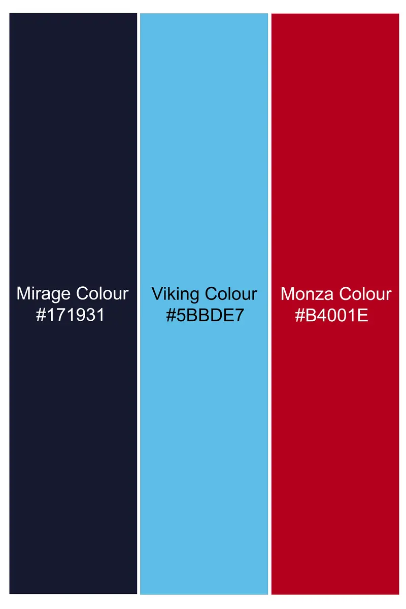 Tencraze-Mirage Blue And Monza Red Multicolour Printed Premium Tencel Designer Casual Shirt 8
