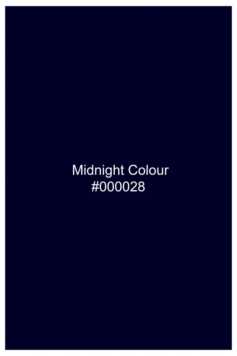 Tenebro-Midnight Blue Textured Wool Rich Cross Placket Bandhgala Blazer 9