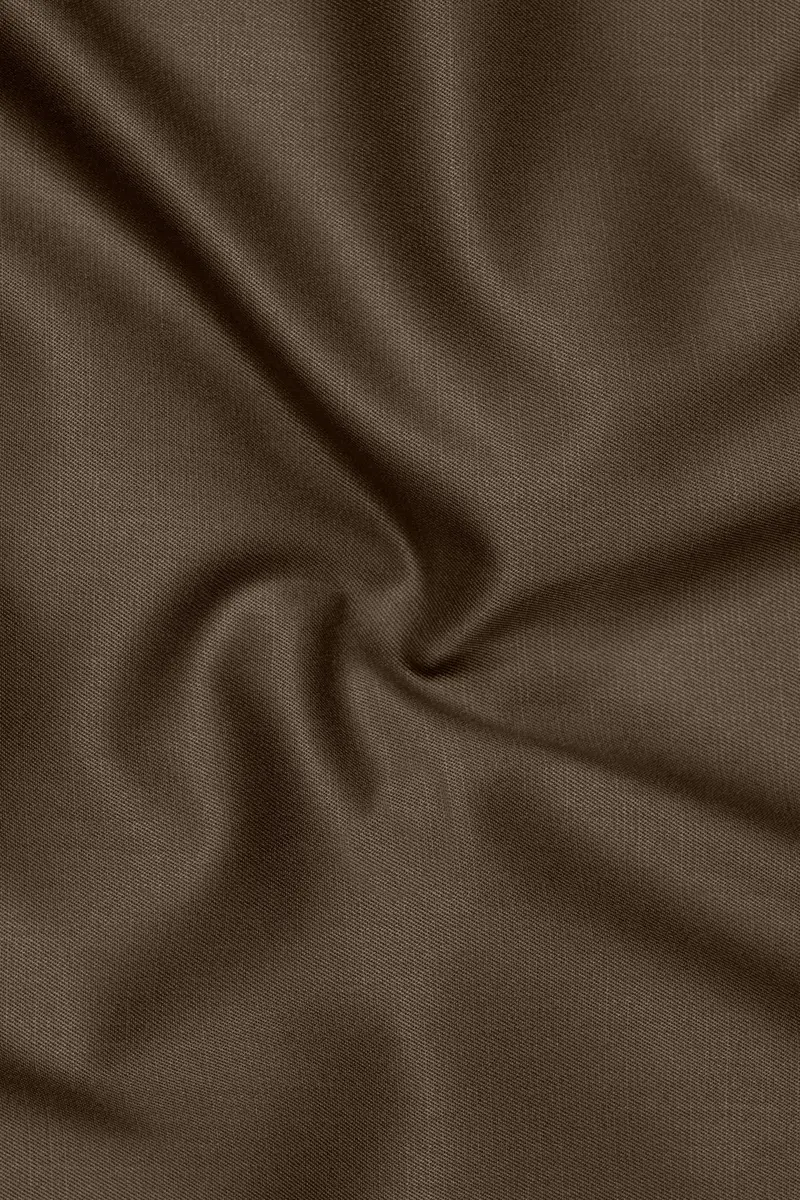 Terrano-Mocha Brown Wool Rich Slight Stretch Double Breasted Suit 3