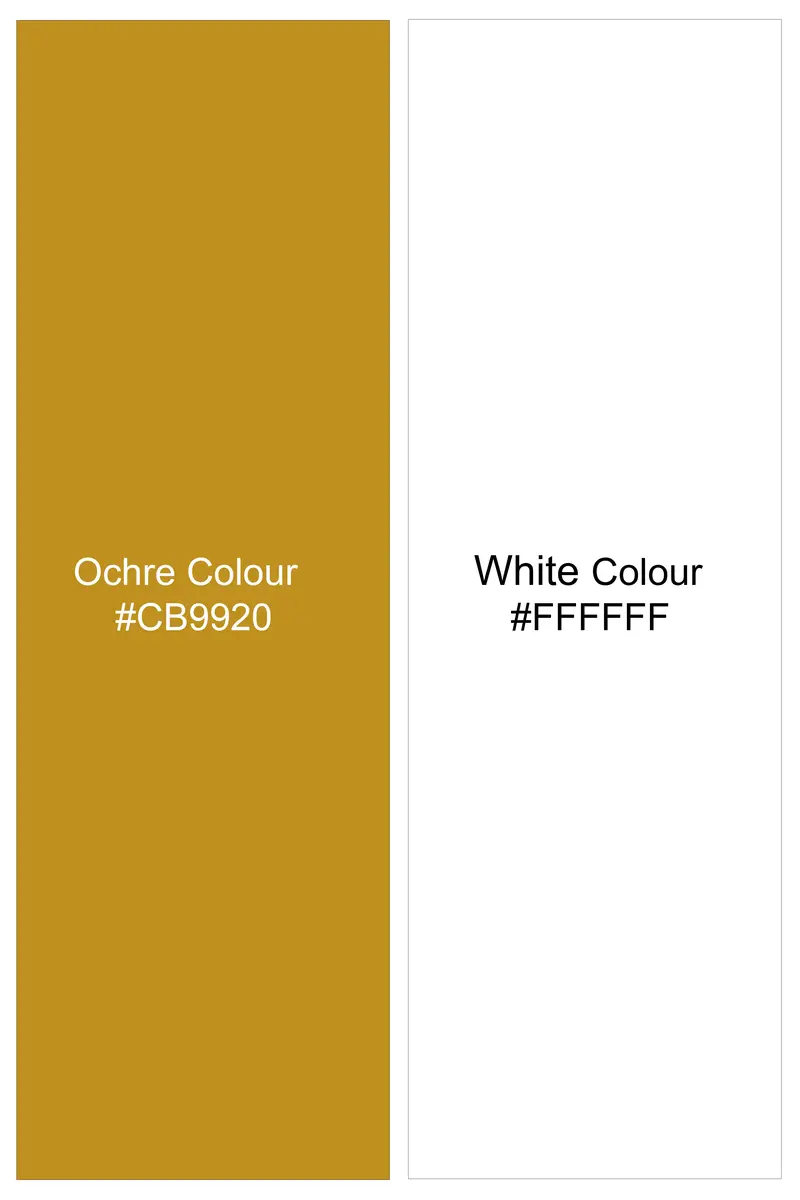 Terrasol-Ochre Yellow And Bright White Candy Striped Subtle Sheen Soft Premium Cotton Dress Shirt 7