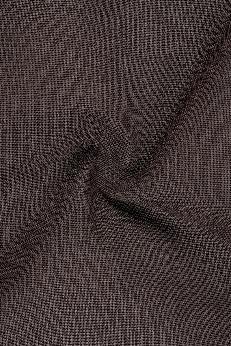 Terravo-Iridium Brown Luxurious Linen Stretchable Waistband Pant 3
