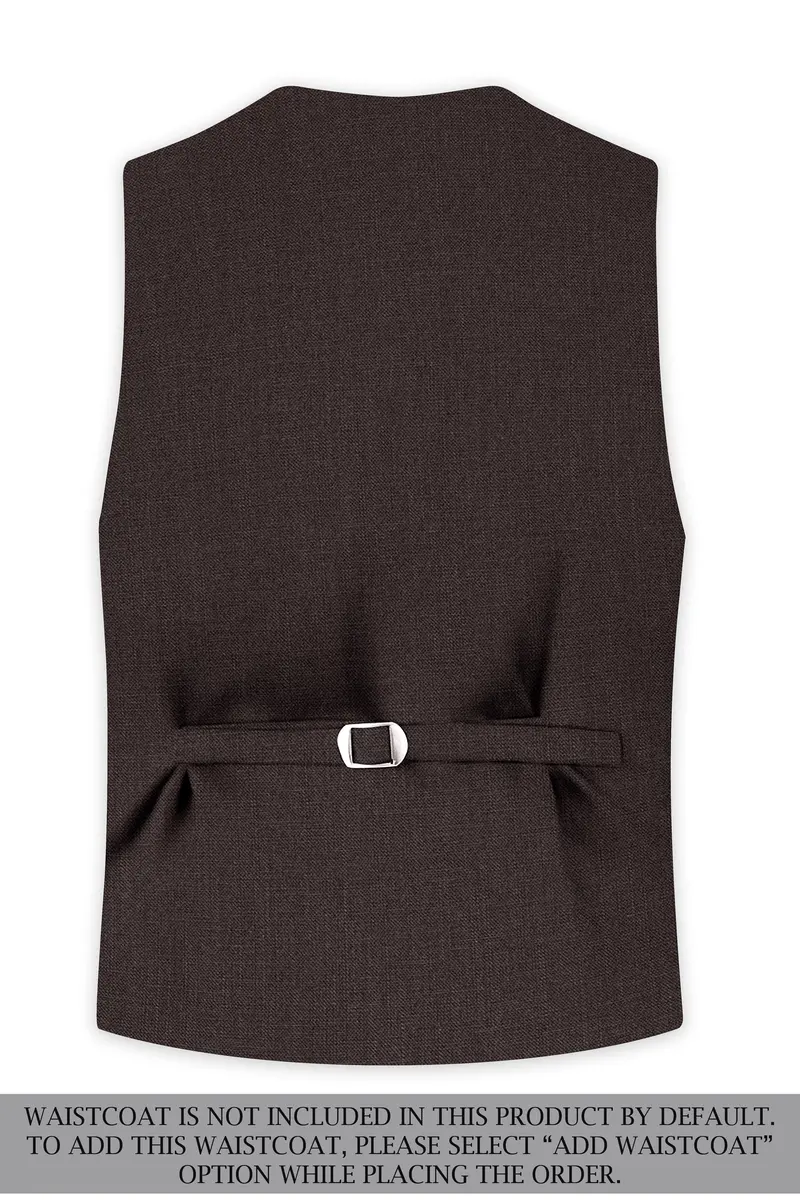 Terrivo-Zeus Brown Luxurious Linen Single Breasted Stretchable Traveler Suit 18