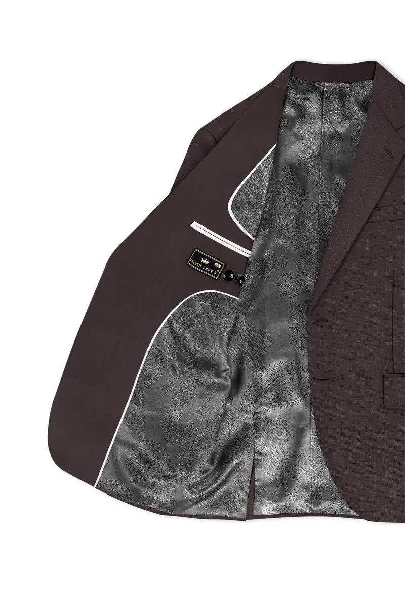 Terrivo-Zeus Brown Luxurious Linen Single Breasted Stretchable Traveler Suit 6
