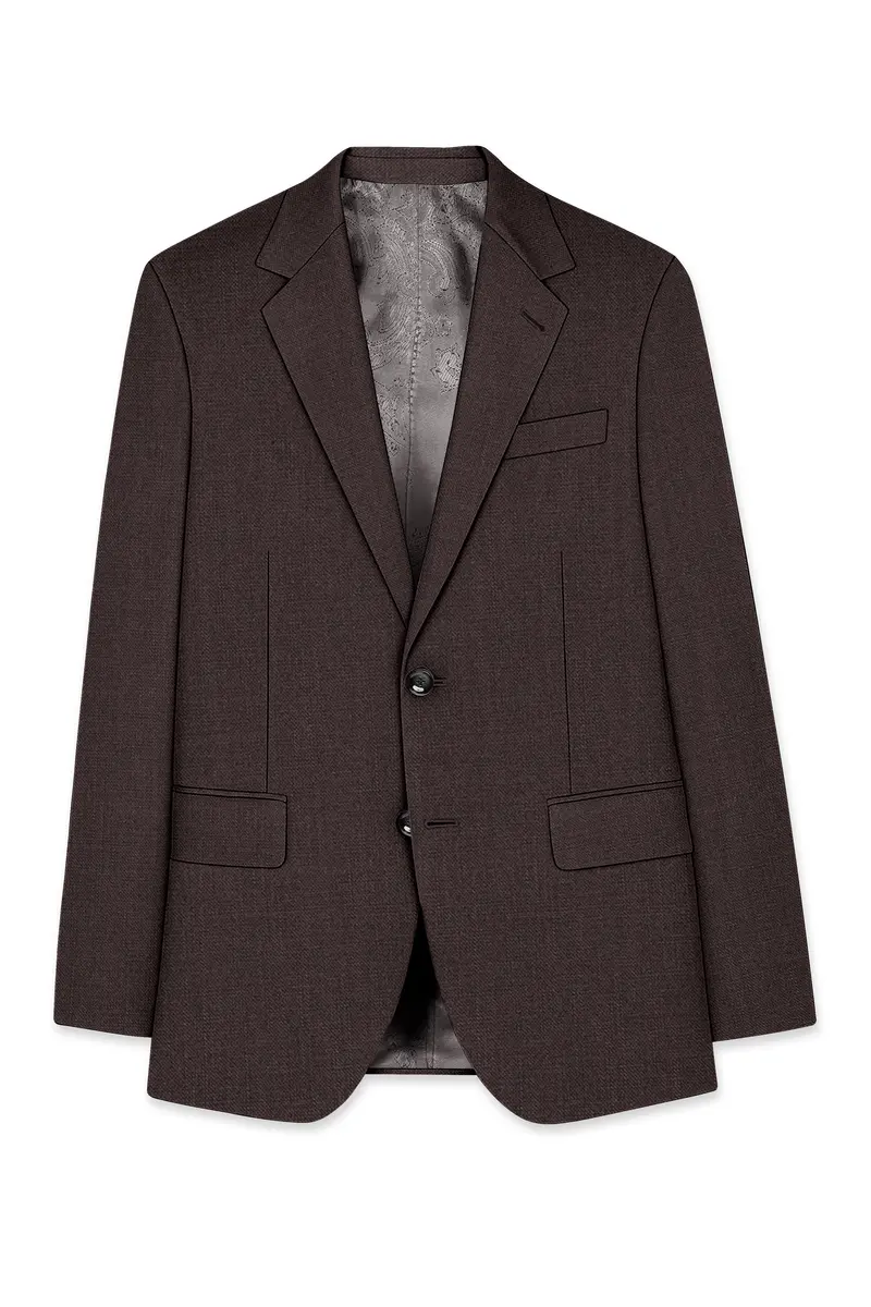 Terrivo-Zeus Brown Luxurious Linen Single Breasted Stretchable Traveler Suit 8