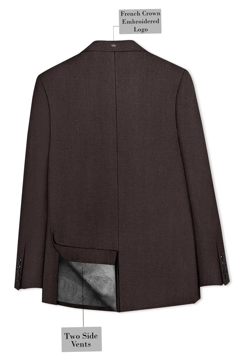 Terrivo-Zeus Brown Luxurious Linen Single Breasted Stretchable Traveler Suit 9