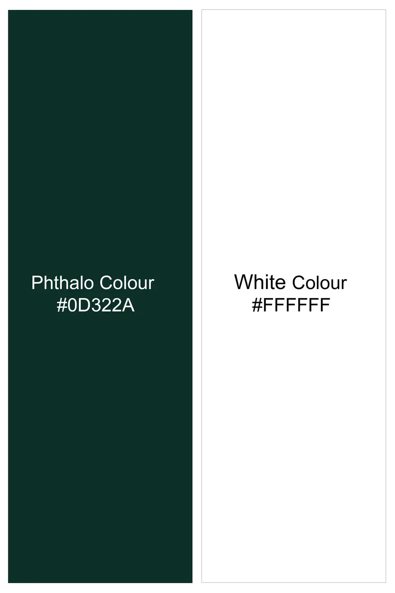 Thalvoro-Phthalo Green And Bright White Candy Striped Super Soft Premium Cotton Dress Shirt 7