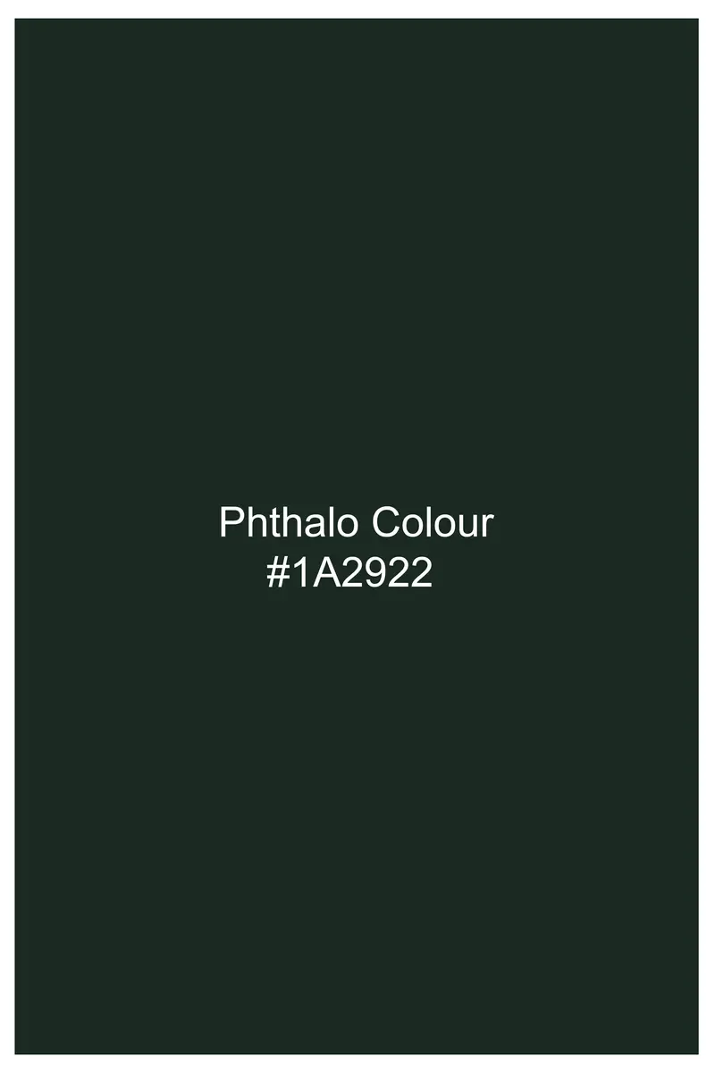 Thalvoro-Phthalo Green Subtle Sheen Super Soft Premium Cotton Cut Away Collar Dress Shirt 7