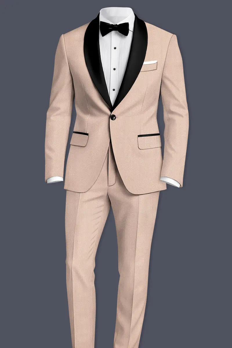 Thistle Brown Dobby Textured Tuxedo Blazer 9