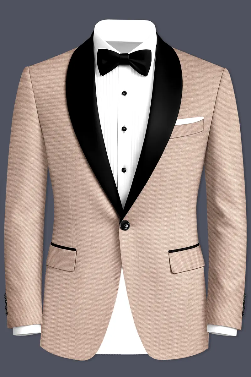 Thistle Brown Dobby Textured Tuxedo Suit 10