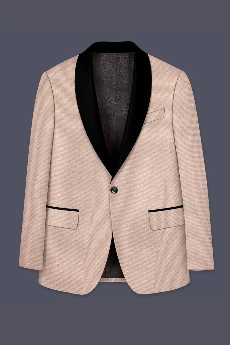 Thistle Brown Dobby Textured Tuxedo Suit 8