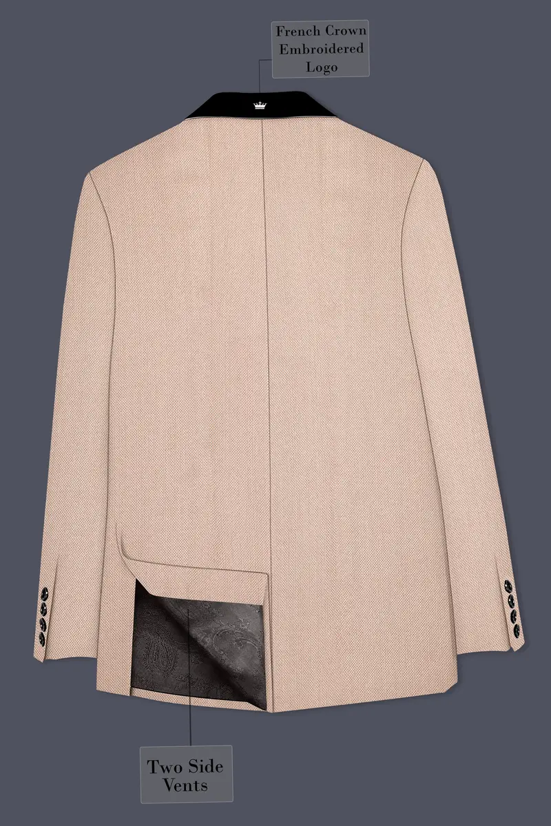 Thistle Brown Dobby Textured Tuxedo Suit 9