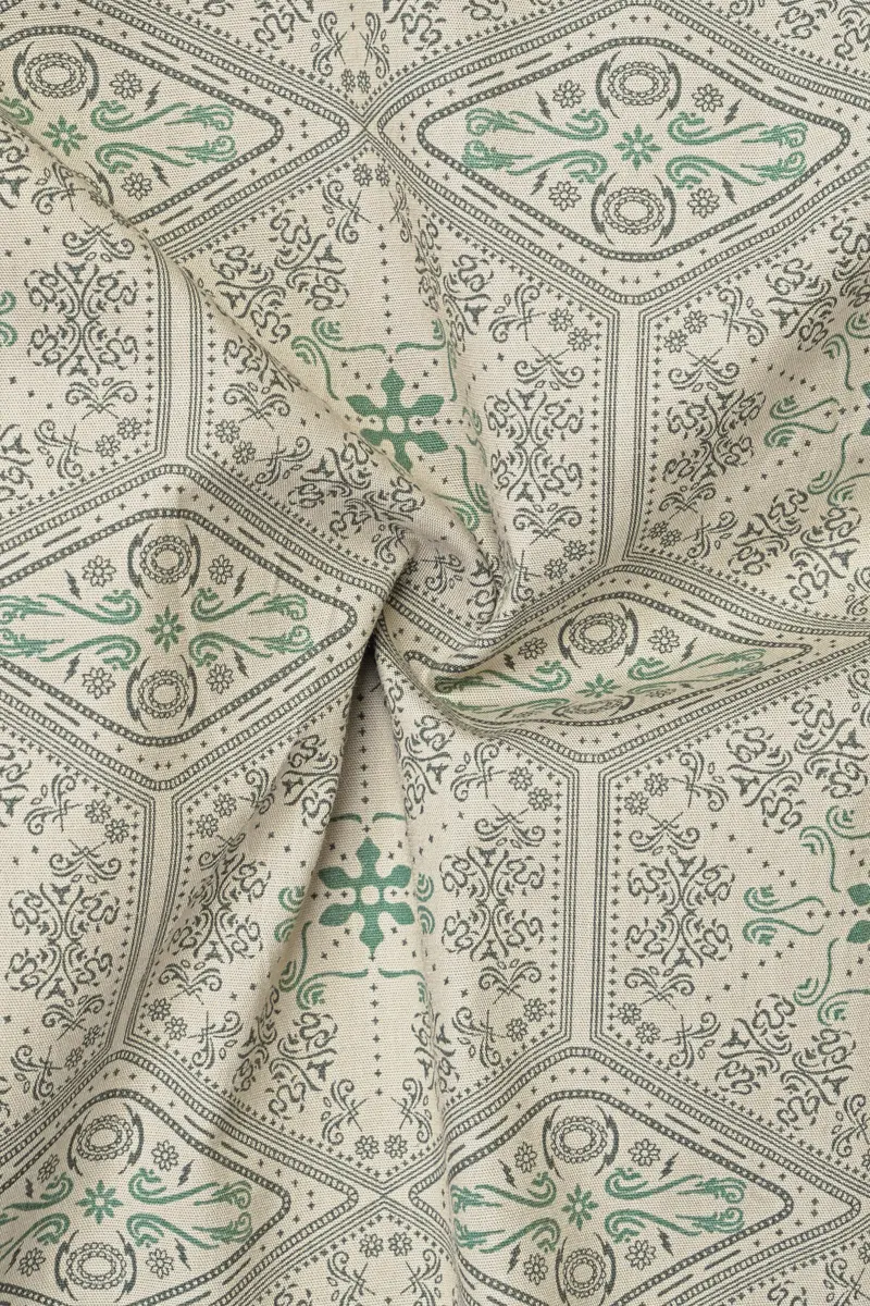 Thistle Cream Printed Premium Giza Cotton Shirt 2
