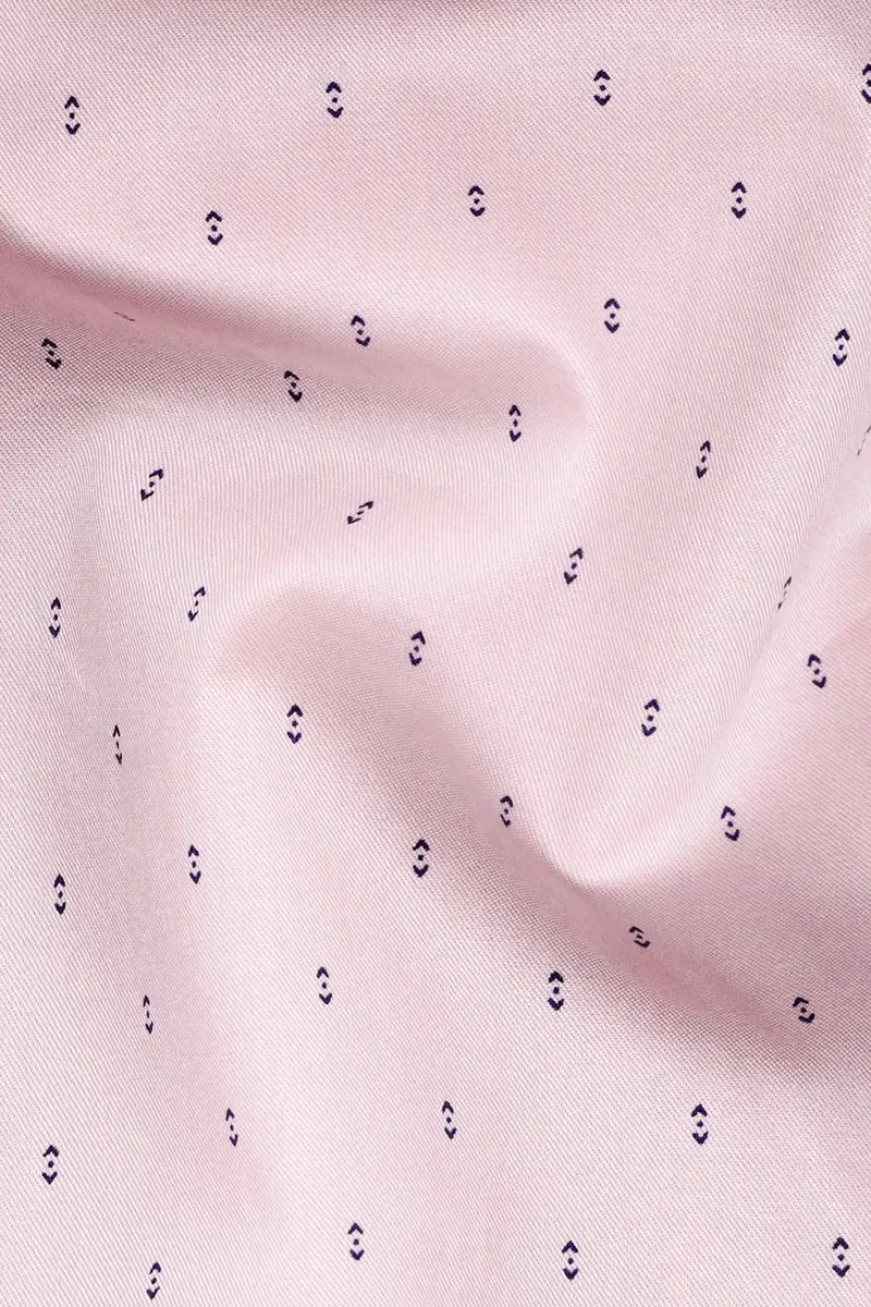 Thistle Pink Printed Twill Premium Cotton Shirt 2
