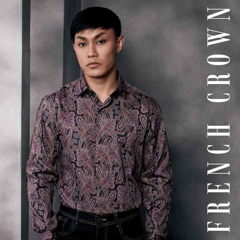 Thulian Pink And Jade Black Paisley Printed Subtle Sheen Super Soft Premium Cotton Shirt 1