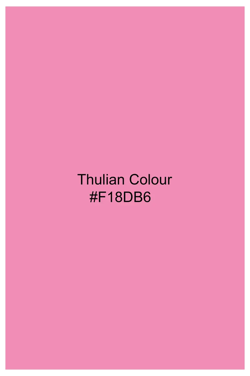 Thulian Pink Dobby Textured Giza Cotton Shorts 7