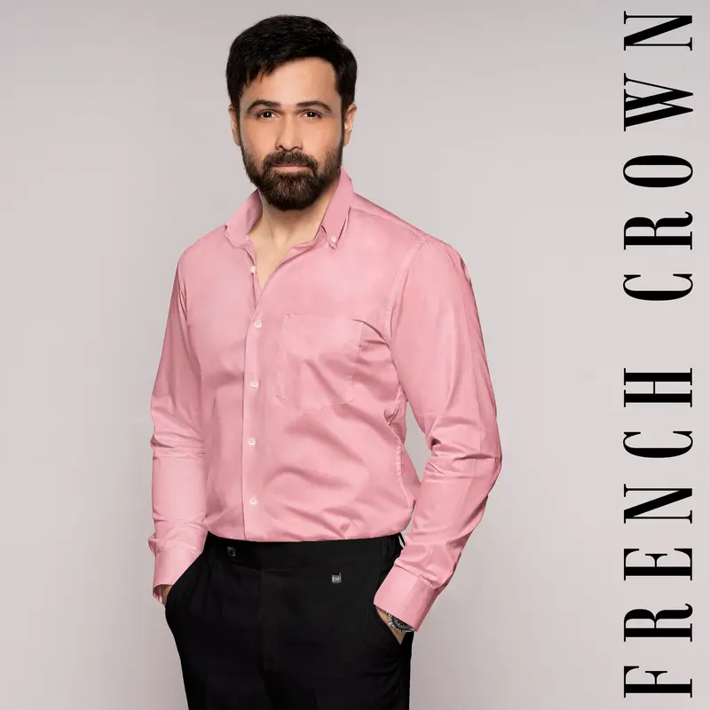 Thulian Pink Subtle Sheen Super Soft Premium Cotton Shirt 6