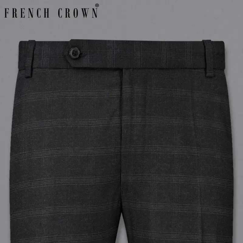 Thunder Black Plaid Pant 1