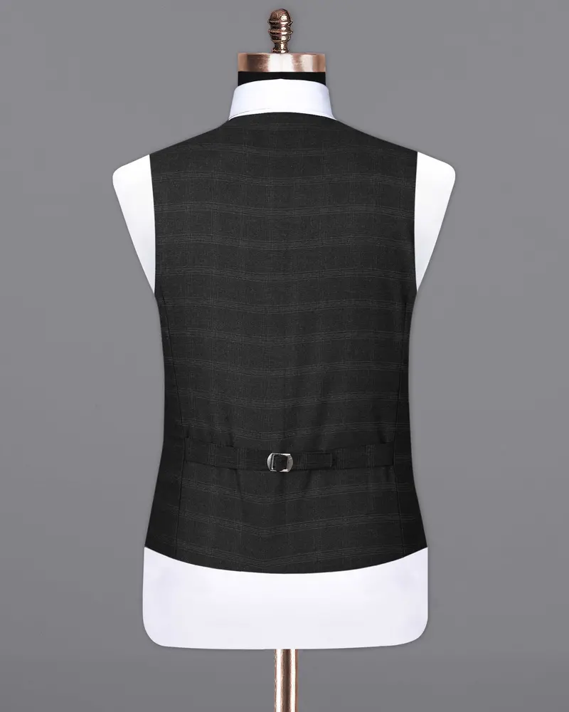 Thunder Black Plaid Waistcoat 6