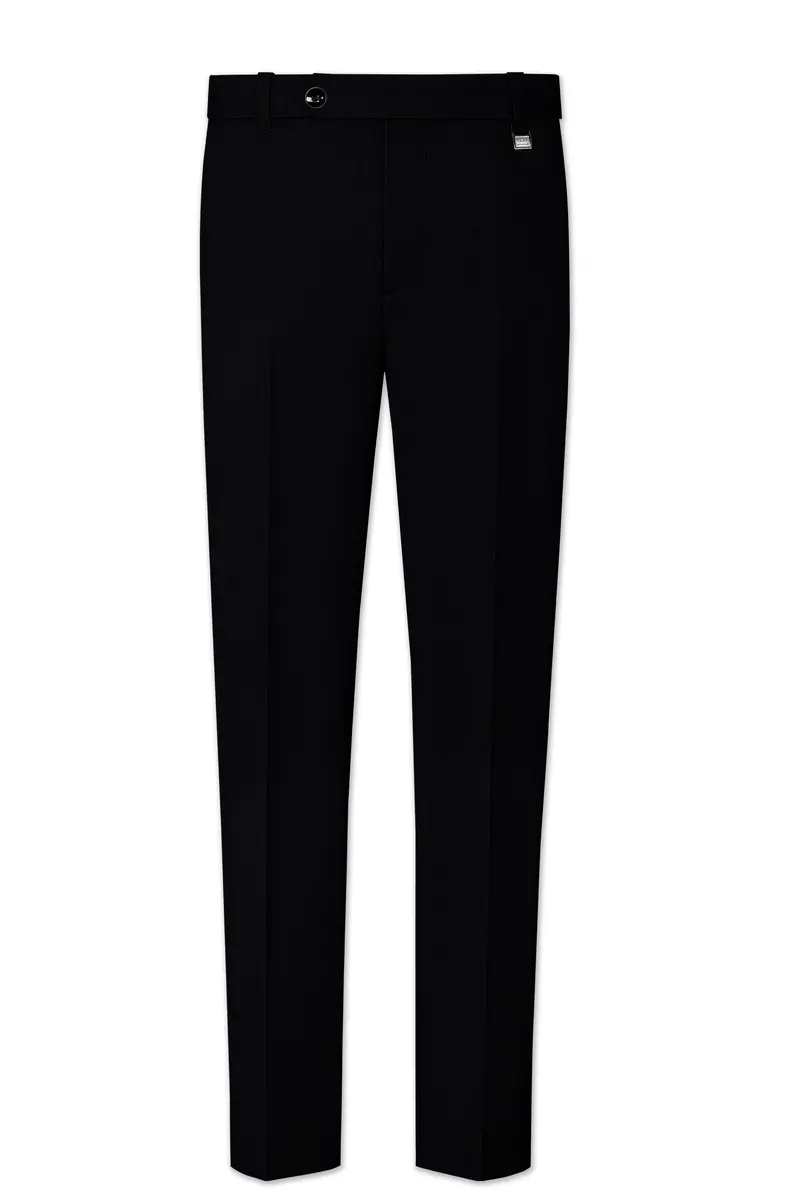 Thunder Black Textured Pant 2