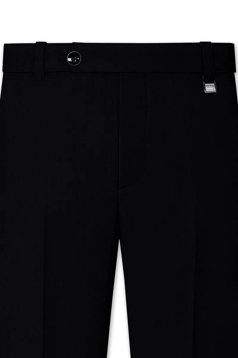 Thunder Black Textured Pant 4