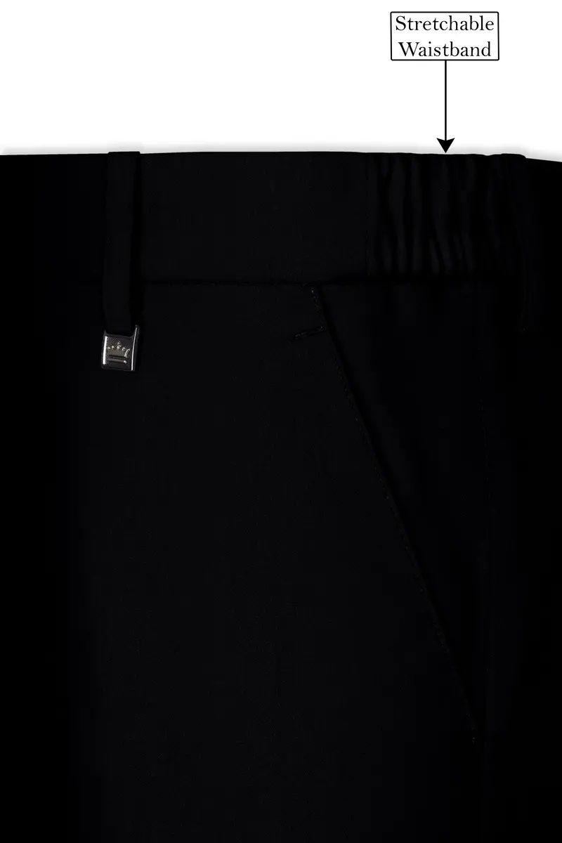 Thunder Black Textured Pant 6
