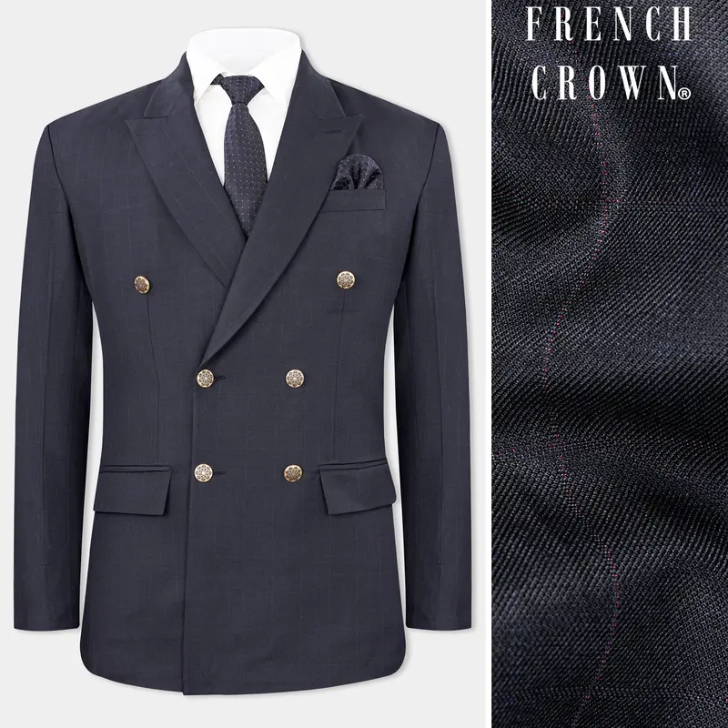 Thunder Blue Double Breasted Blazer 1