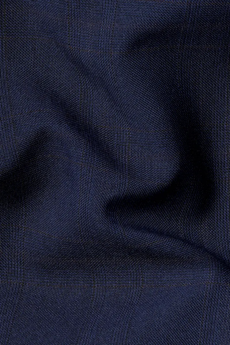 Thunder Blue Plaid Wool Rich Blazer 3