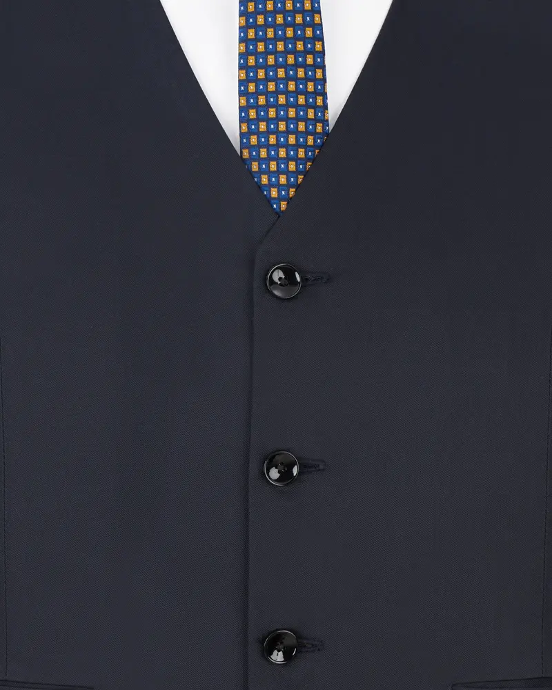 Thunder Blue Premium Cotton Designer Waistcoat 5