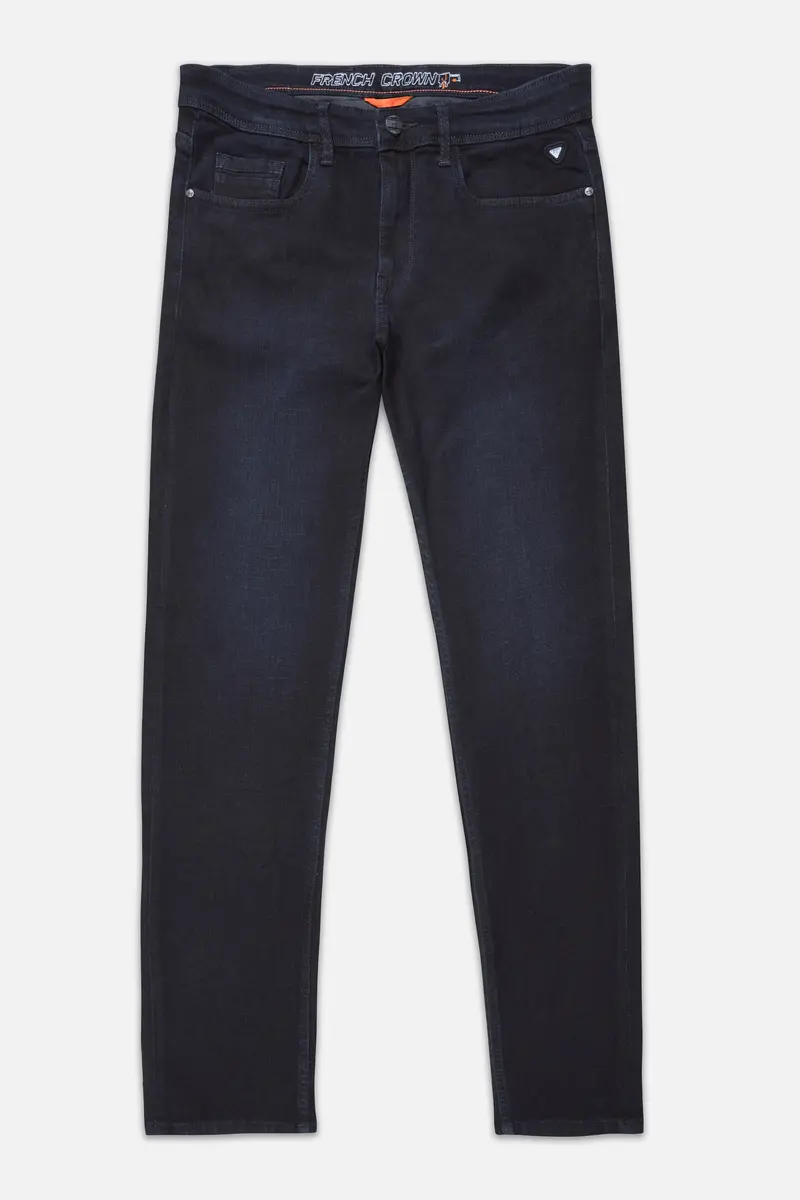 Thunder Blue Rinse Wash Stretchable Denim 2