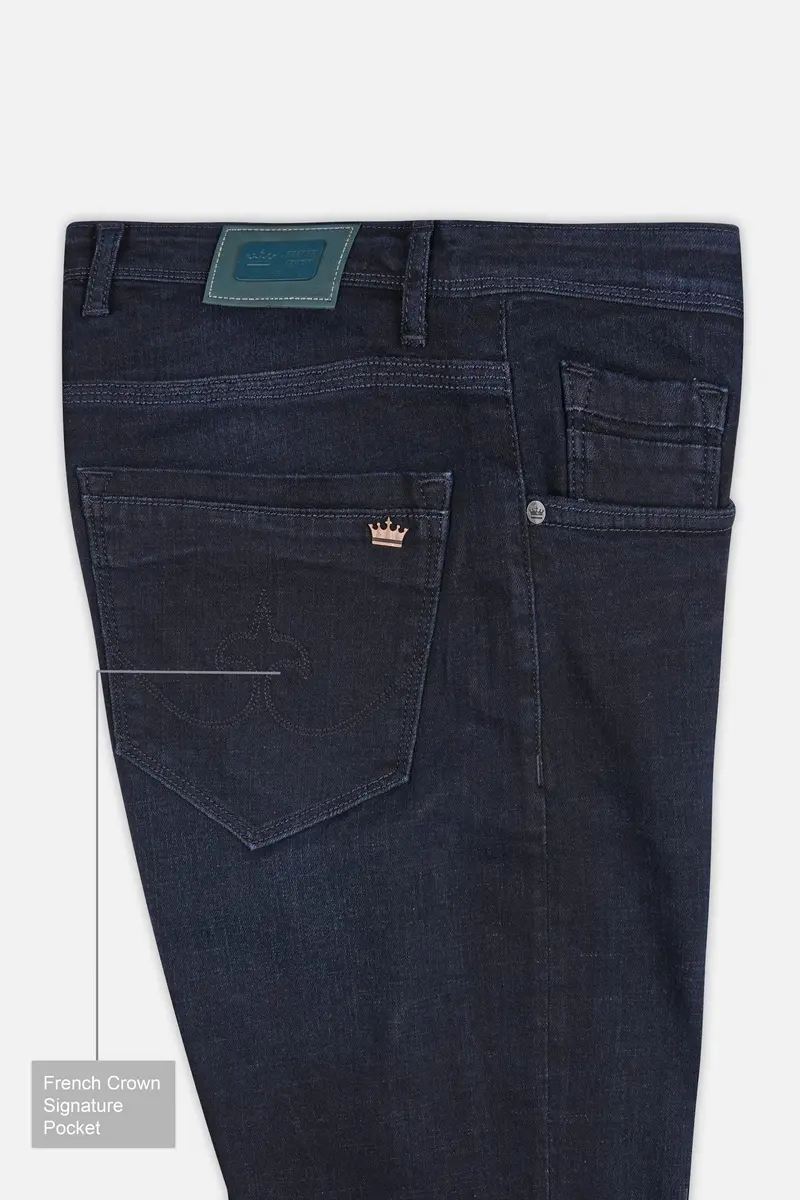 Thunder Blue Rinse Wash Stretchable Denim 7