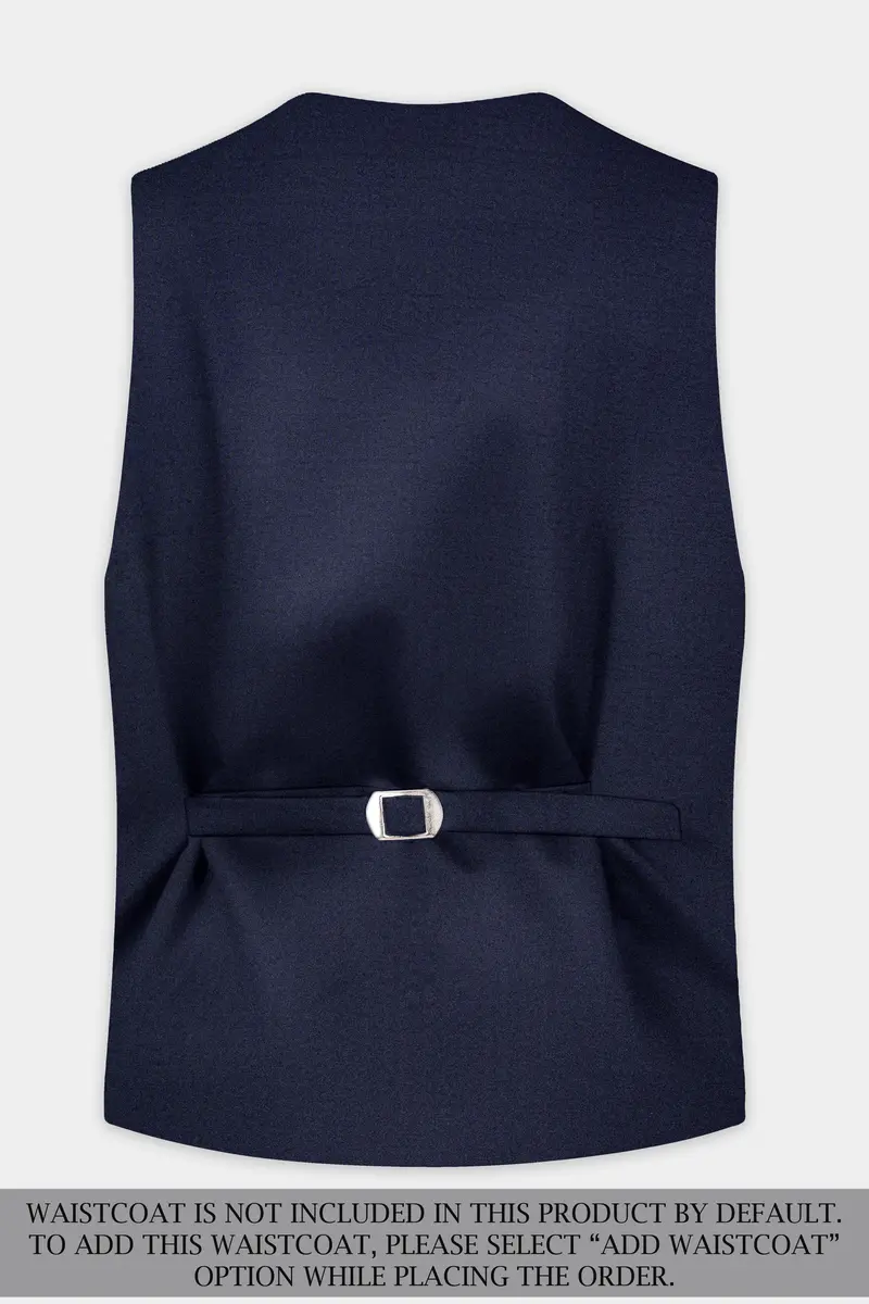 Thunder Blue Solid Wool Blend Double Breasted Suit 17