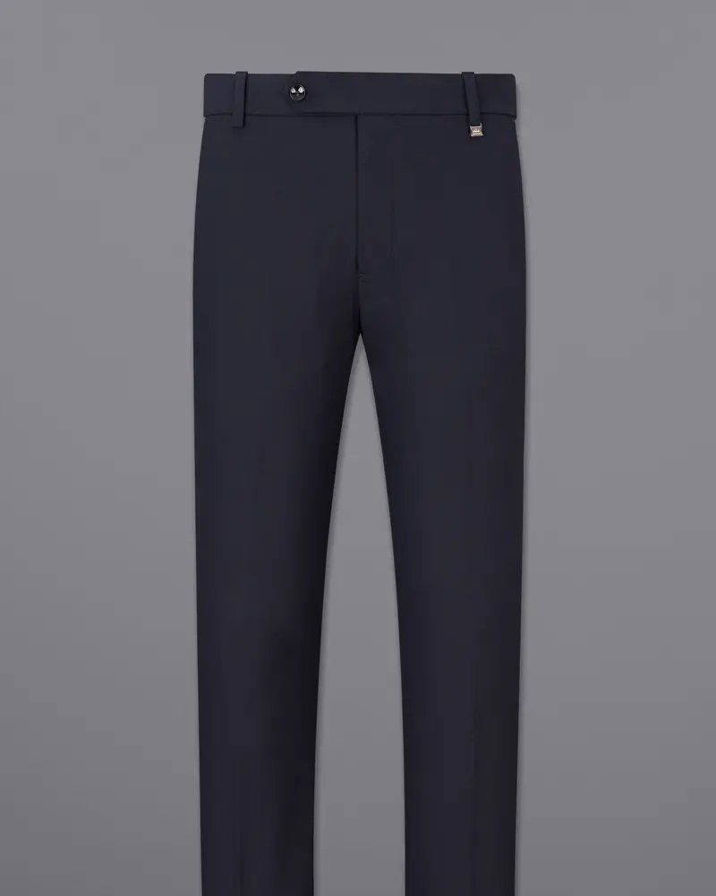 Thunder Blue Textured Pant 5