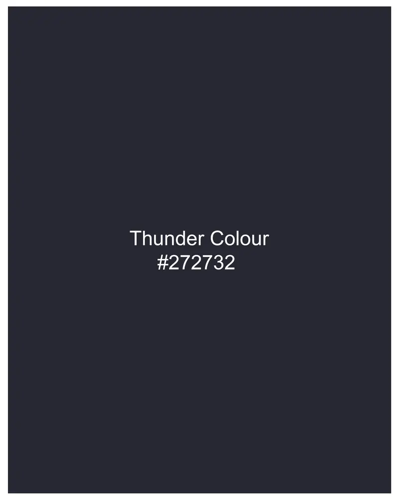 Thunder Blue With White Piping Work Single Breasted Stretchable Designer Traveler Blazer 11