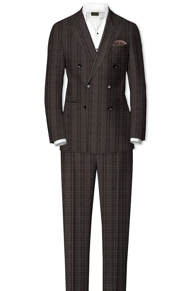 Thunder Brown Plaid Tweed Pant 7