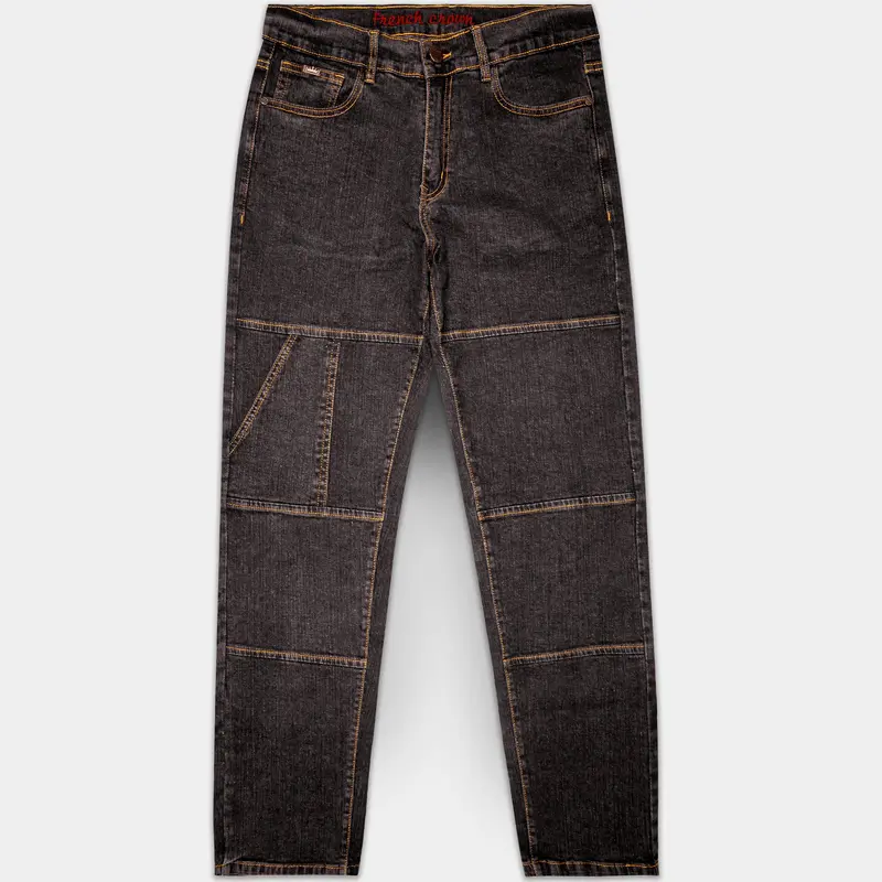 Thunder Brown Rinse Washed Textured Stretchable Denim 1