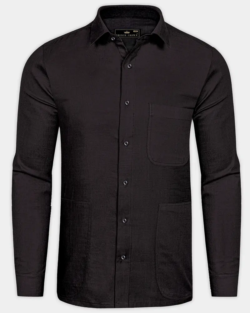 Thunder Brown Royal Oxford Designer Overshirt/Shacket 1