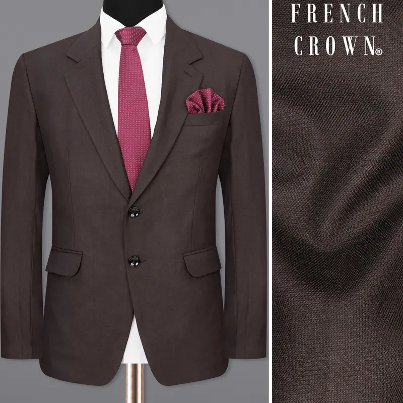 Thunder Brown Single Breasted Blazer 1