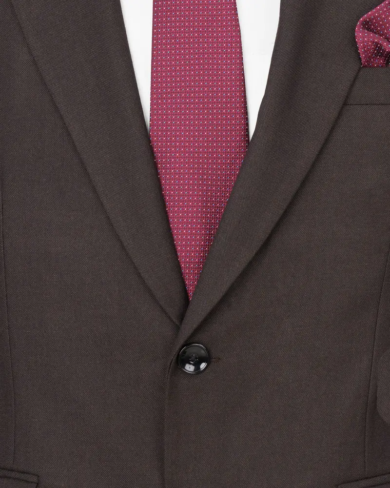 Thunder Brown Single Breasted Blazer 4