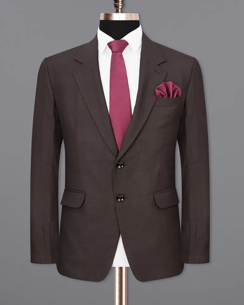 Thunder Brown Single Breasted Blazer 8