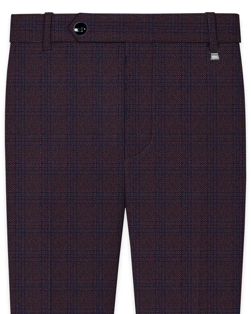 Thunder Brown Subtle Checkered Woolrich Pant 1