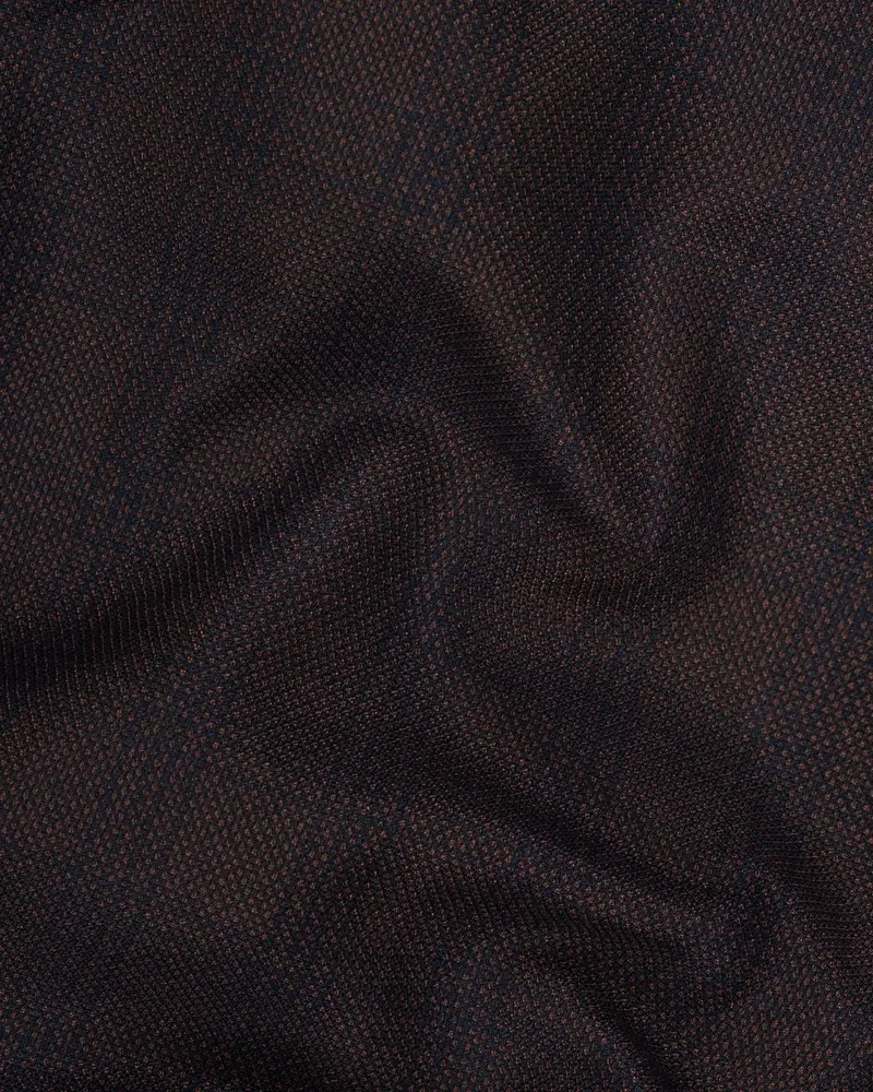 Thunder Brown Subtle Checkered Woolrich Waistcoat 3