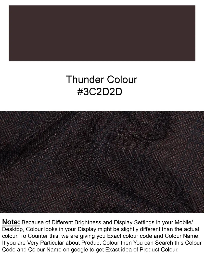 Thunder Brown Subtle Checkered Woolrich Waistcoat 8