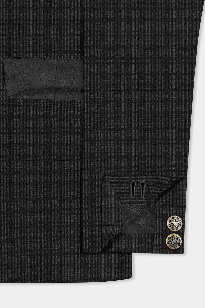 Thunder Gray Plaid Wool Rich Suit 5