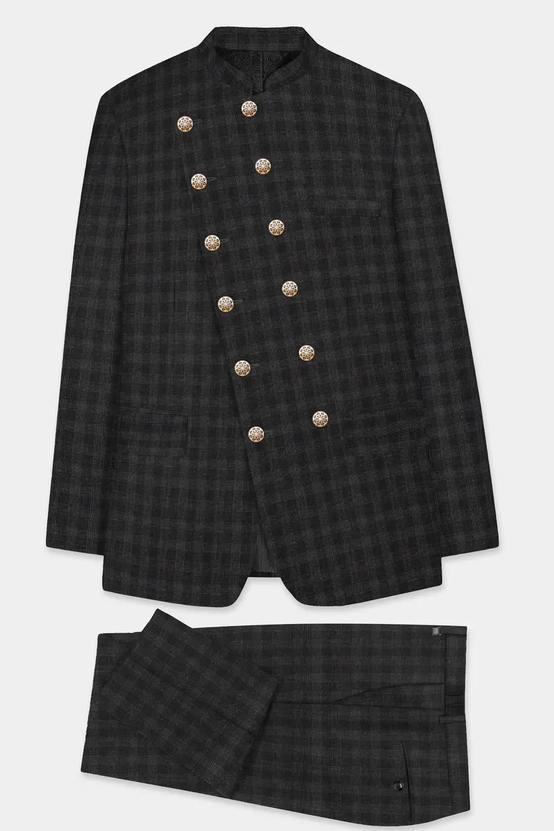Thunder Gray Plaid Wool Rich Suit 9