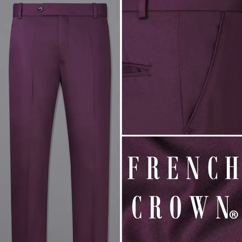 Thunder Maroon Premium Cotton Pant 1