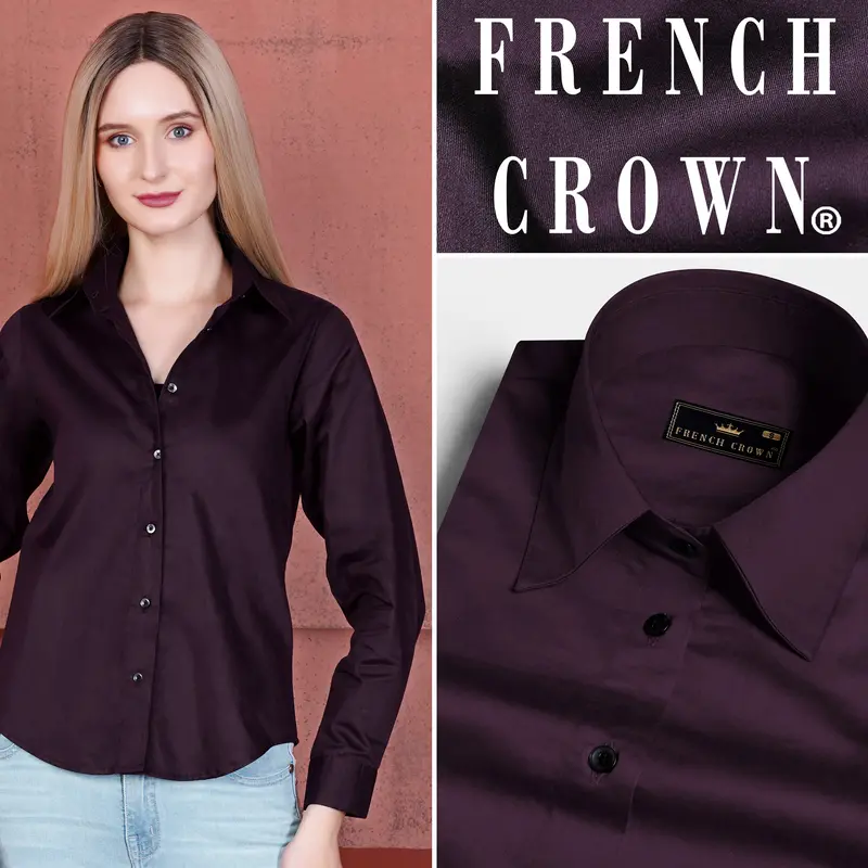 Thunder Purple Premium Cotton Shirt 1