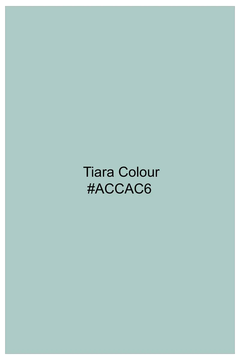 Tiara Verde-Tiara Green Plaid Jacquard Textured Premium Cotton Dress Shirt 7