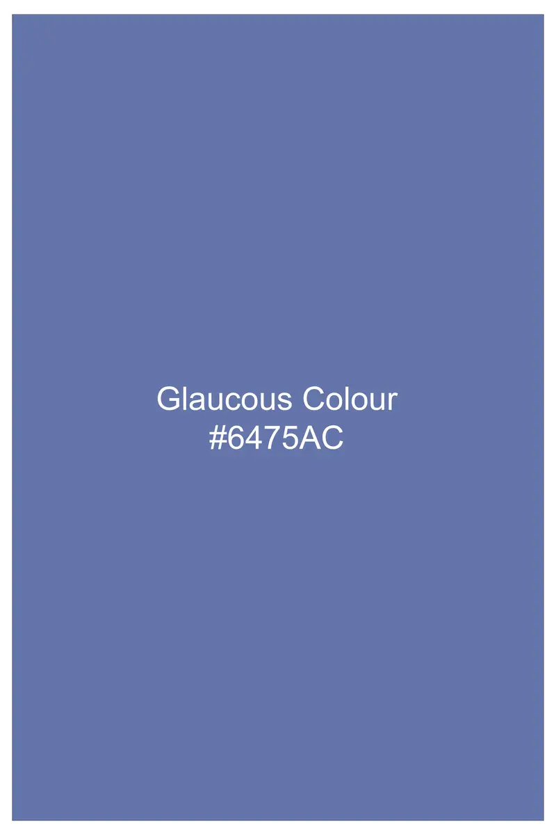 Tidepool-Glaucous Blue Subtle Sheen Super Soft Premium Cotton Semi Formal Mandarin Collar Shirt 7