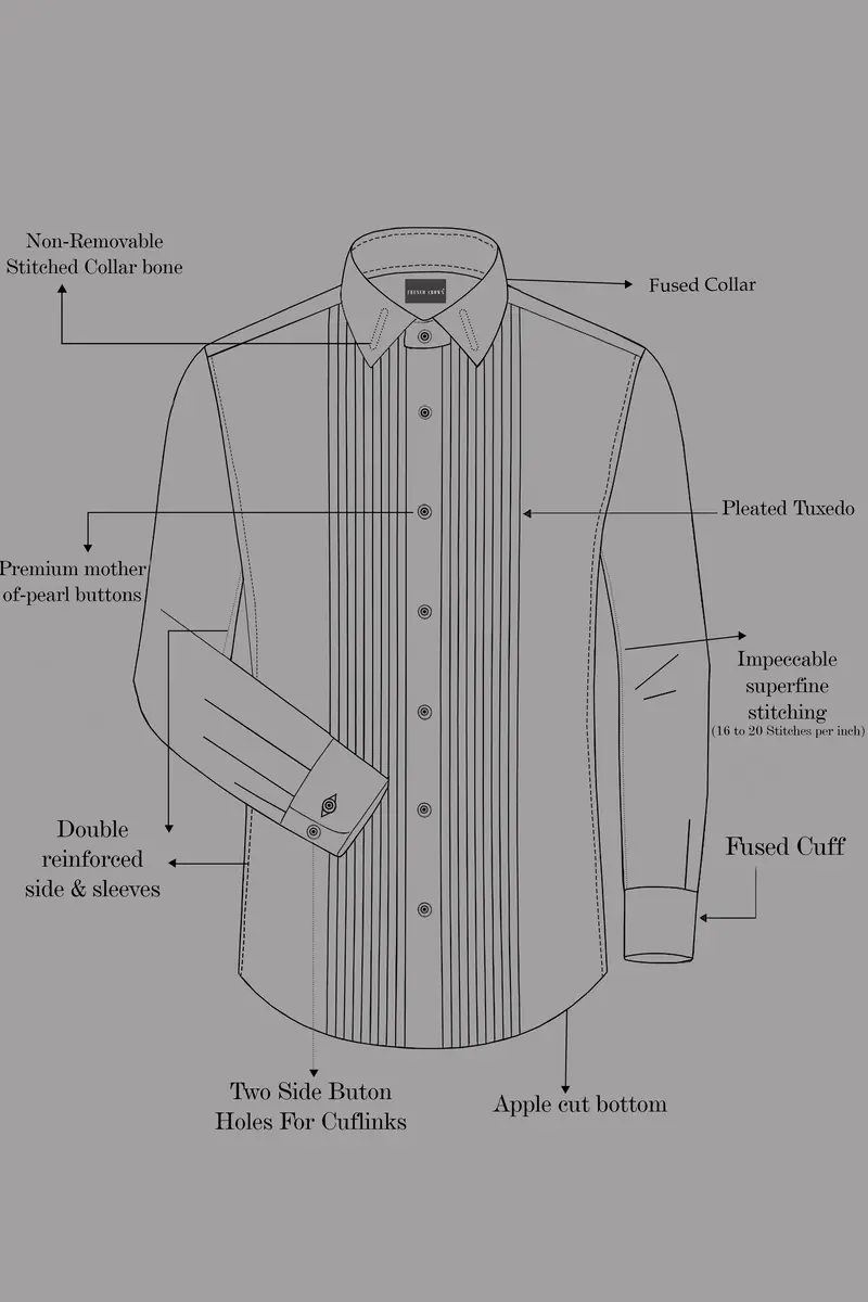 Tidepool-Glaucous Blue Subtle Sheen Super Soft Premium Cotton Tuxedo Shirt 12